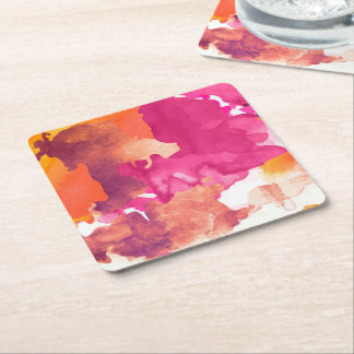 Porta-copo De Papel Quadrado Camouflage - Rosa