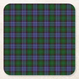 Porta-copo De Papel Quadrado Campbell Tartan Green Xadrez