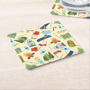 Porta-copo De Papel Quadrado Camping Life