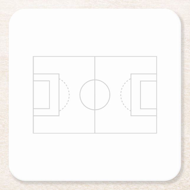 Porta-copo De Papel Quadrado campo de futebol (Frente)