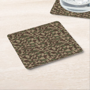 Porta-copo De Papel Quadrado Camuflagem de madeira profunda