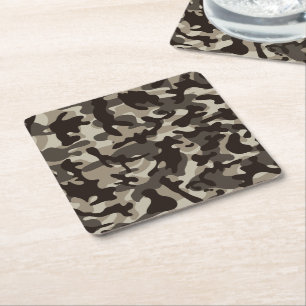 Porta-copo De Papel Quadrado Camuflagem de Quarto Fechado