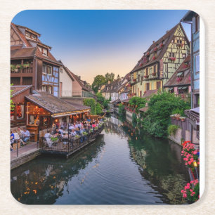 Porta-copo De Papel Quadrado Canal de Água Flor da Alsace France