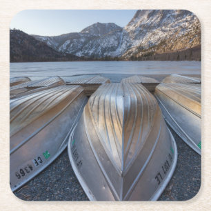 Porta-copo De Papel Quadrado Canoa no lago