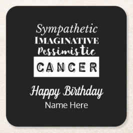 Porta-copo De Papel Quadrado Características de Diversão Zodiac do cancer Anive