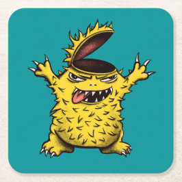 Porta-copo De Papel Quadrado Caráter Mau Legal e louco