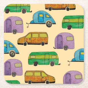 Porta-copo De Papel Quadrado Caravanas de camping