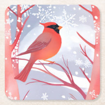 Cardinal Vermelho | Bela Pintura em Aquarela