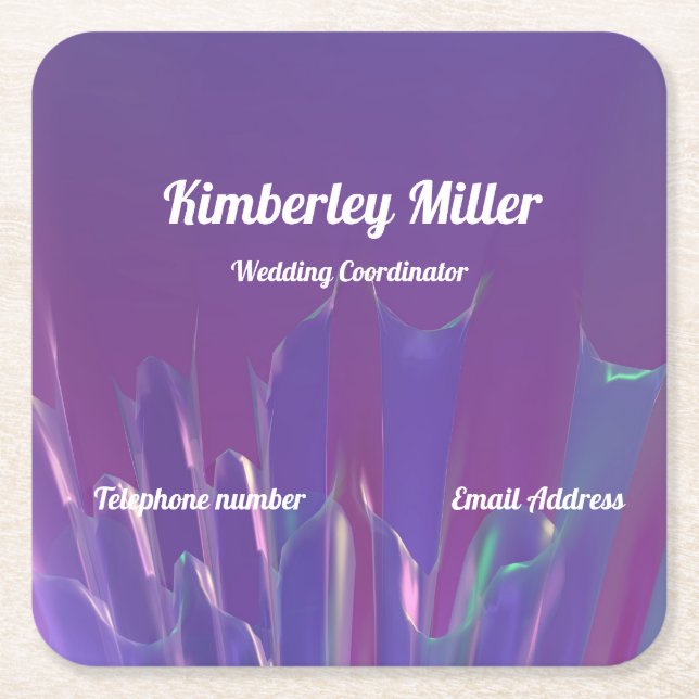 Porta-copo De Papel Quadrado Cartão de visita (Frente)