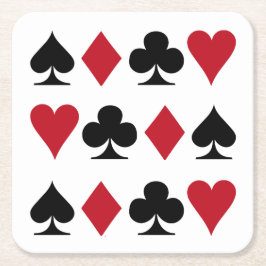 Porta-copo De Papel Quadrado Cartões de jogo