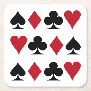 Porta-copo De Papel Quadrado Cartões de jogo