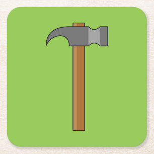 Porta-copo De Papel Quadrado Cartoon Claw Hammer