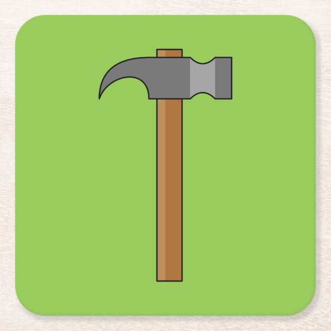 Porta-copo De Papel Quadrado Cartoon Claw Hammer (Frente)