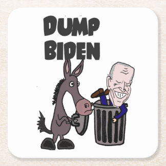 Porta-copo De Papel Quadrado Cartoon Joe Biden