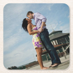 Porta-copo De Papel Quadrado Casais em portas copos quadradas do amor