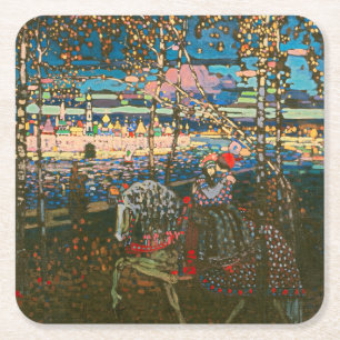 Porta-copo De Papel Quadrado Casal de Abstrato de Kandinski