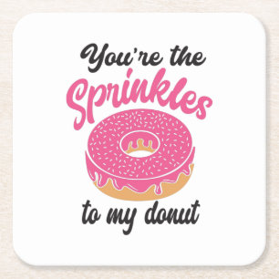 Porta-copo De Papel Quadrado Casal Presente Que Você É O Sprinkles Para Minha R