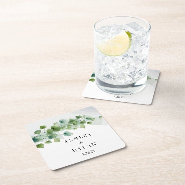 Porta-copo De Papel Quadrado Casamento (Insitu)