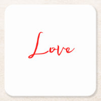 Casamento de Amor Branco com Caligrafia Vermelha n