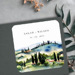 Porta-copo De Papel Quadrado Casamento de Paisagem com Aquarelas do Elegante To<br><div class="desc">Toscânia Itália Watercolor Landscape Theme Collection.- É um elegante roteiro aquarela Ilustração da paisagem da montanha da Toscana, perfeita para o seu destino italiano de casamento e festas. É muito fácil personalizar, com seus detalhes pessoais. Se você precisar de outro produto ou personalização correspondente, por gentileza, envie uma mensagem via...</div>