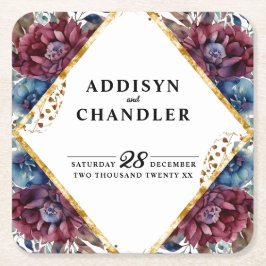 Porta-copo De Papel Quadrado Casamento de Pena de Morte em Tonelada de Jewel