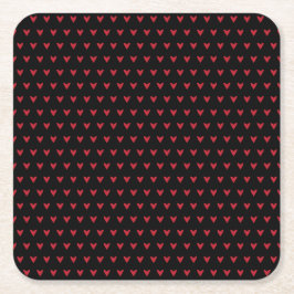 Porta-copo De Papel Quadrado casamento de pequenos corações