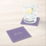 Porta-copo De Papel Quadrado Casamento de Script Clássico de Lavanda Lilac Eleg<br><div class="desc">Um clássico, elegante retratação de lavandas lilás bebe porta copos, com caligrafia de script. Perfeito para a noiva moderna ter um caso formal. Pacote de exibição aqui: https://www.zazzle.com/collections/elegant_lilac_lavender_classic_script_wedding-119845502590580190 Entre em contato com o designer para obter produtos correspondentes para completar o conjunto OU para variações de cor deste design. Muito obrigado...</div>