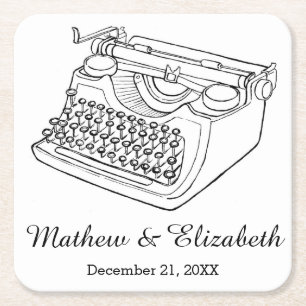 Porta-copo De Papel Quadrado Casamento feito sob encomenda da máquina de