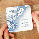 Porta-copo De Papel Quadrado Casamento Marinho Azul da Ilha Elegante Hilton Hea<br><div class="desc">Adicione um toque de charme costeiro ao seu casamento com a nossa Marinho Porta copos de Papéis Azuis da Geórgia do mapa de papel! Esta adição encantadora incorpora o espírito da sua Hillton Head, CSC comemoração. Perfeito para os principais locais de Hilton Head: Harbor Town Yacht Club, Sea Pines Resort,...</div>