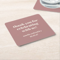 Casamento Personalizado De Bold Dusty Rosa Obrigad