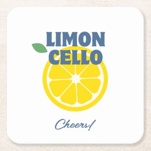 Porta-copo De Papel Quadrado Caseiro Moderno Licor Limoncello Branco Creme
