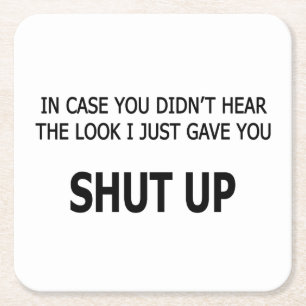 Porta-copo De Papel Quadrado Caso não tenha ouvido