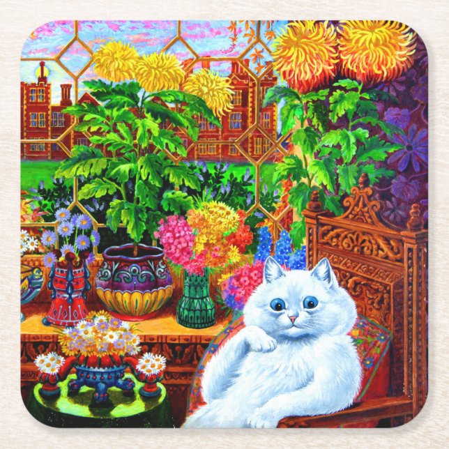 Porta-copo De Papel Quadrado Cat College Master (Frente)