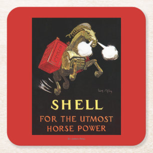 Porta-copo De Papel Quadrado Cavalo mecânico com Shell Oil