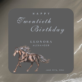 Porta-copo De Papel Quadrado Cavalo Místico Aquarela PARA Qualquer Festa de Ani