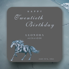 Porta-copo De Papel Quadrado Cavalo Místico Aquarela PARA Qualquer Festa de Ani