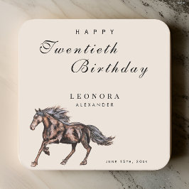 Porta-copo De Papel Quadrado Cavalo Místico Aquarela PARA Qualquer Festa de Ani