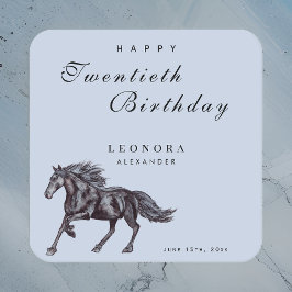 Porta-copo De Papel Quadrado Cavalo Místico Aquarela PARA Qualquer Festa de Ani