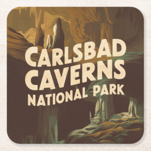 Porta-copo De Papel Quadrado Cavernas do Parque Nacional Carlsbad