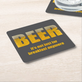 Porta-copo De Papel Quadrado Cerveja não é só para o café da manhã