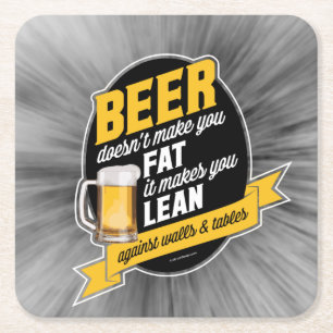 Porta-copo De Papel Quadrado Cerveja Te Faz Levantar