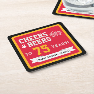 Porta-copo De Papel Quadrado Cervejas com Tema Esportivo e Festa de Aniversário