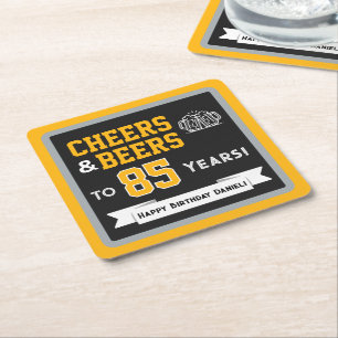 Porta-copo De Papel Quadrado Cervejas e Aplausos com Tema Esportivo - Festa de