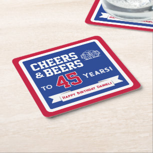 Porta-copo De Papel Quadrado Cervejas e Aplausos com Tema Esportivo Festa de An