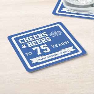 Porta-copo De Papel Quadrado Cervejas e Aplausos com Tema Esportivo para Festa 