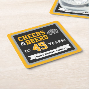 Porta-copo De Papel Quadrado Cervejas e Aplausos com Tema Esportivo para Festa