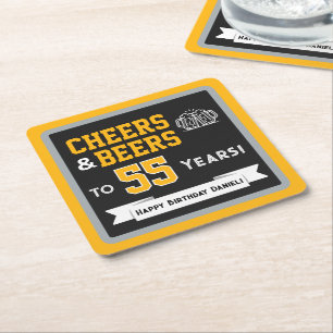 Porta-copo De Papel Quadrado Cervejas e Aplausos com Tema Esportivo para Festa