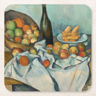 Porta-copo De Papel Quadrado Cezanne Basket Apple Impressionismo Arte