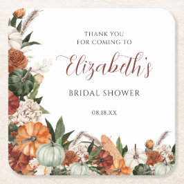 Porta-copo De Papel Quadrado Chá de Bebê Boho Outono