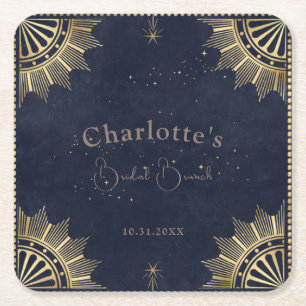 Porta-copo De Papel Quadrado Chá de Bebê de Noiva do Sol e da Lua Celestiais So